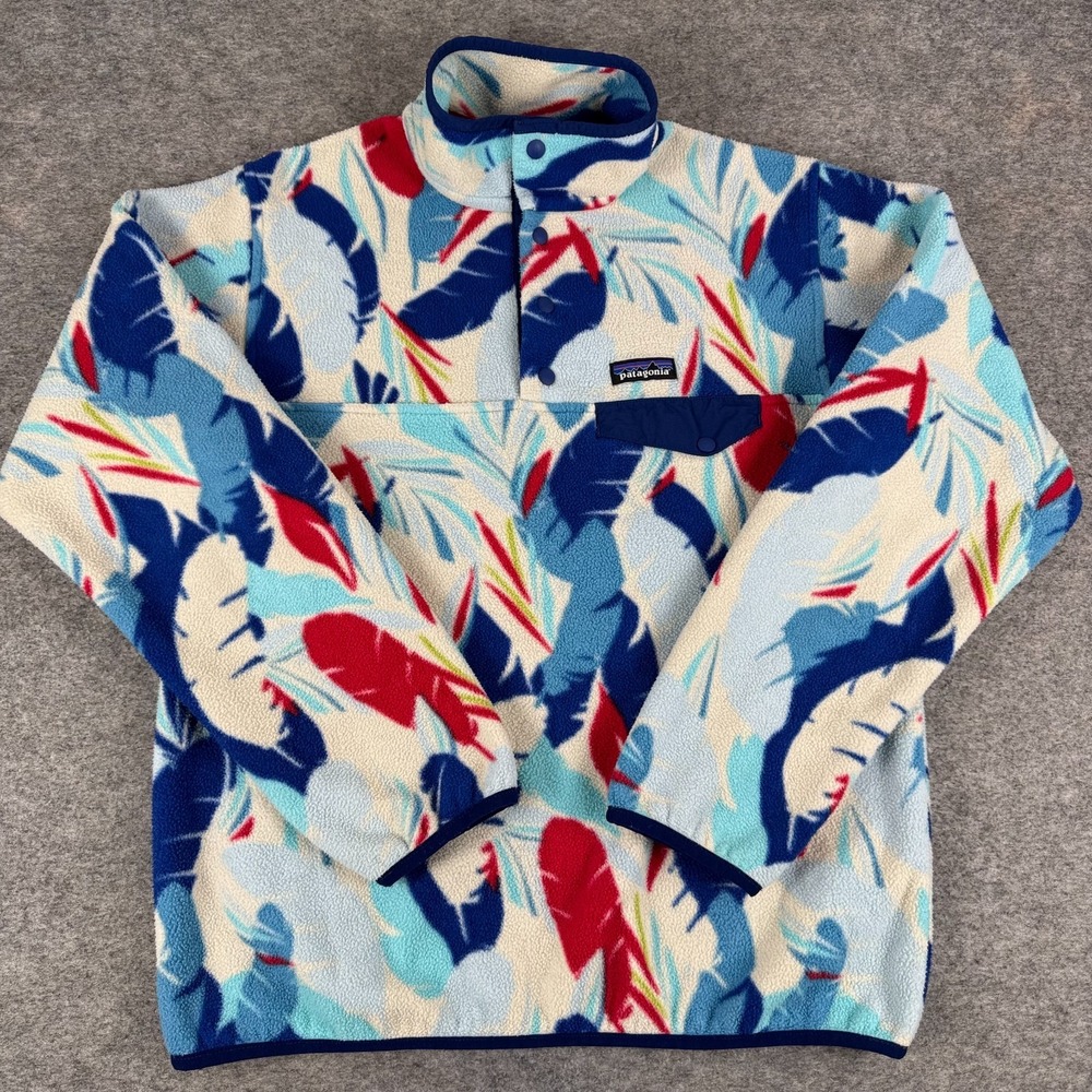 Patagonia Lightweight Synchilla Snap-T Fleece Pullover Feather Dance Womens M